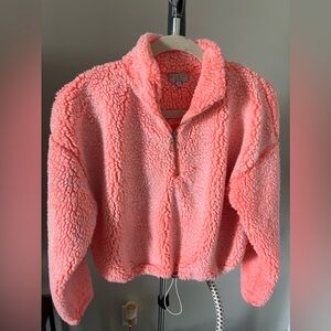 Warm & Cozy Lifestyle Cropped Sweater Size Medium, color Pink
